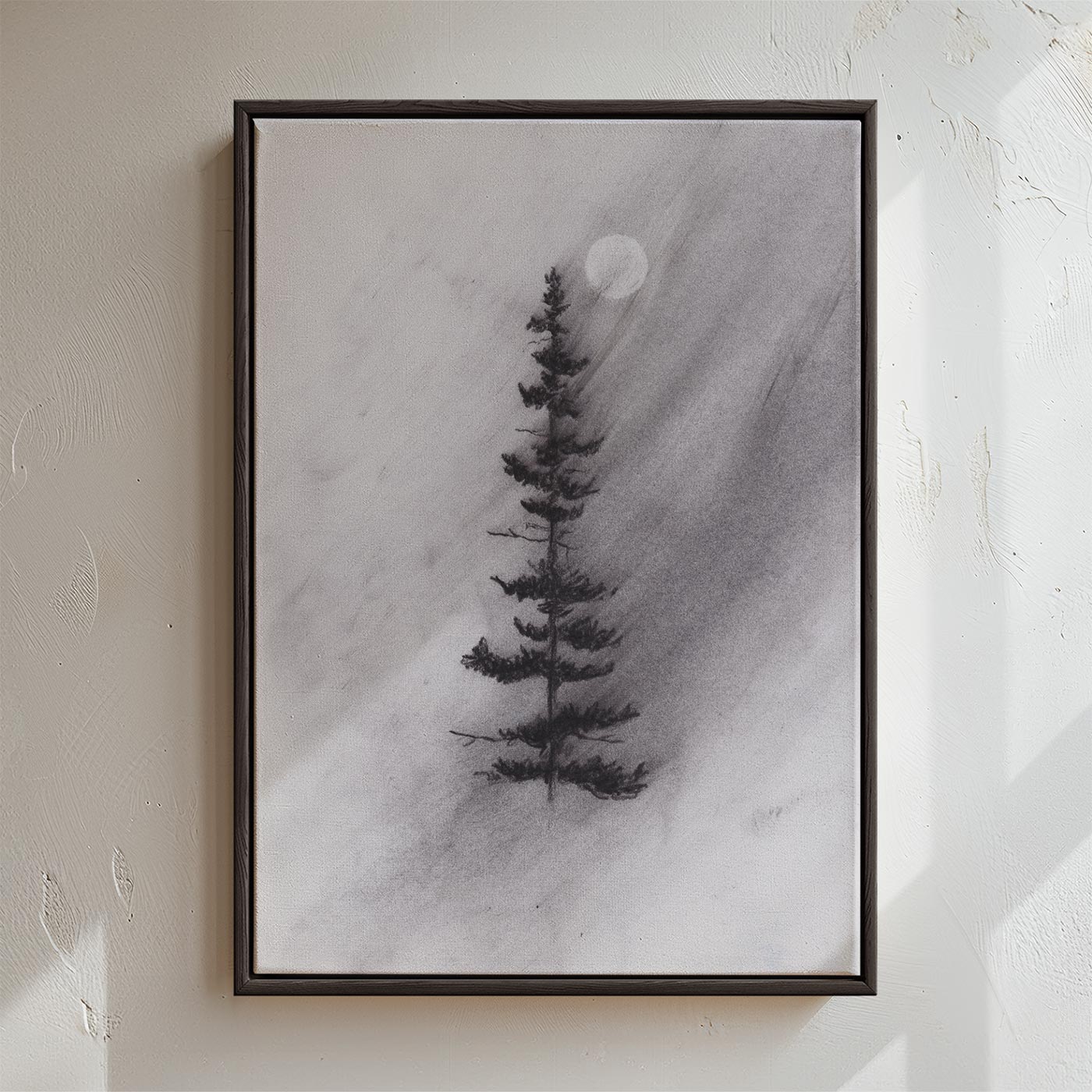 englighten me charcoal drawing framed canvas print by nakedpastor