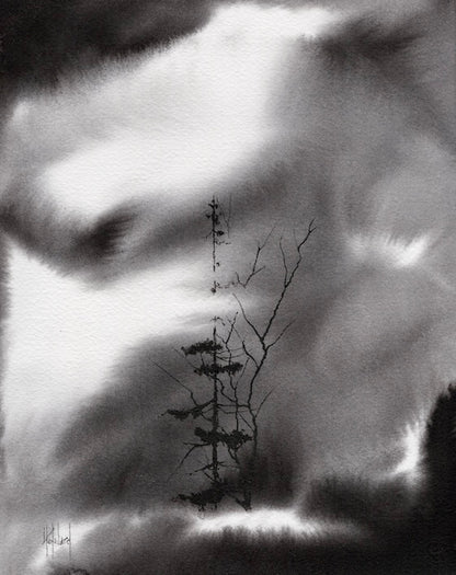 I Love Being Entangled With You Original Sumi Ink on Paper-Painting-nakedpastor