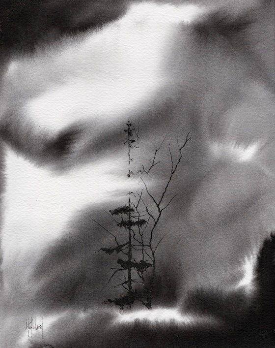 I Love Being Entangled With You Original Sumi Ink on Paper-Painting-nakedpastor