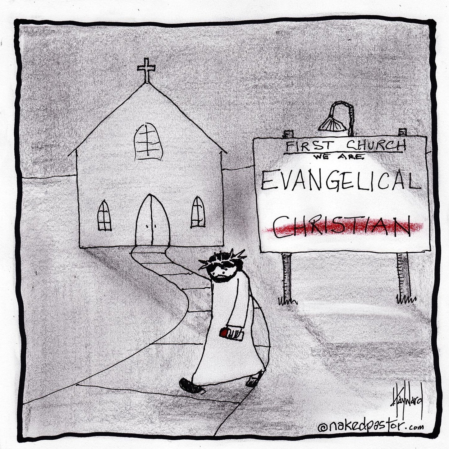 Evangelical Christian Digital Cartoon