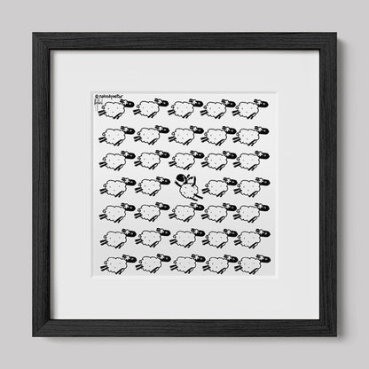 Go Against the Flock Cartoon Print-Cartoons-nakedpastor