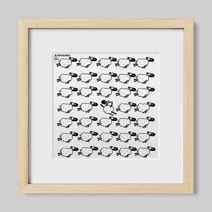 Go Against the Flock Cartoon Print-Cartoons-nakedpastor