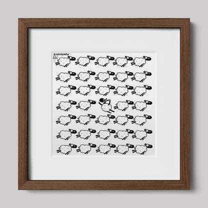 Go Against the Flock Cartoon Print-Cartoons-nakedpastor