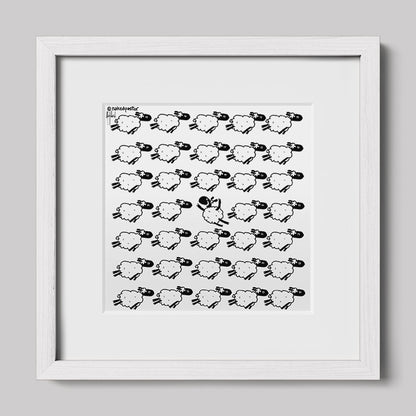 Go Against the Flock Cartoon Print-Cartoons-nakedpastor