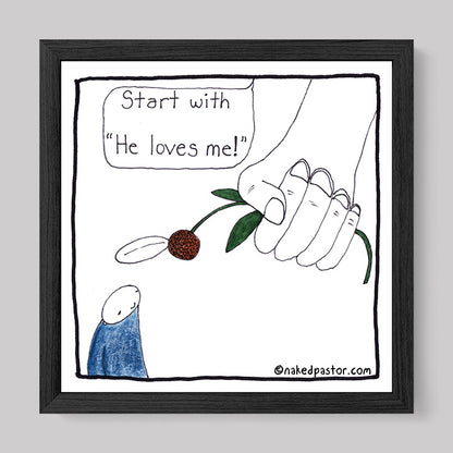 God's Daisy Print-Cartoons-nakedpastor