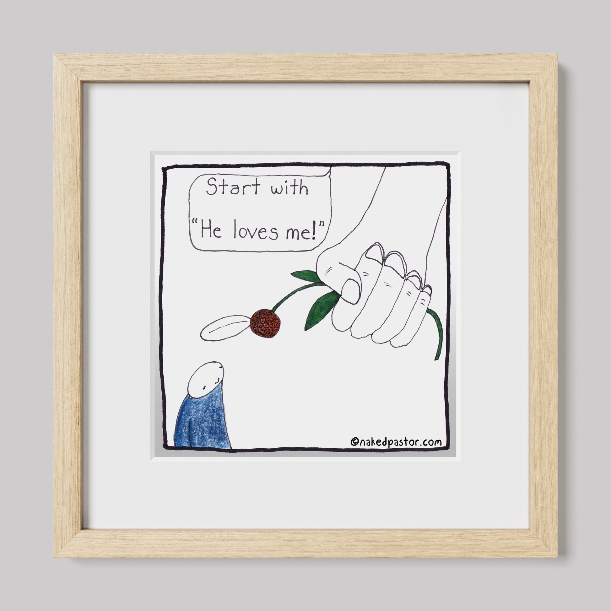 God's Daisy Print-Cartoons-nakedpastor