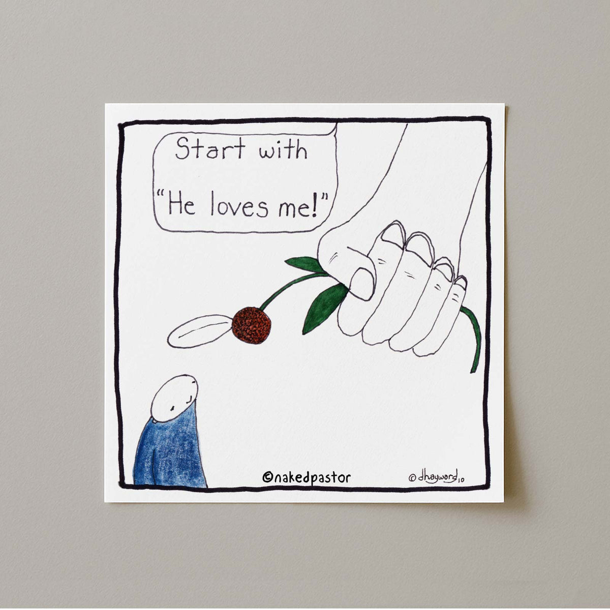 God's Daisy Print-Cartoons-nakedpastor