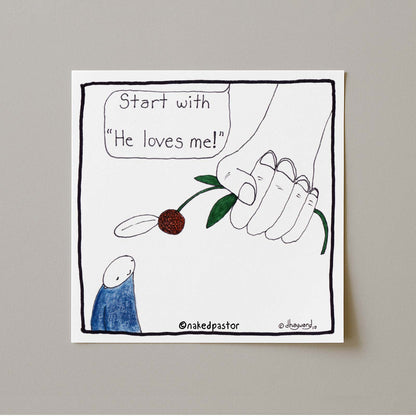 God's Daisy Print-Cartoons-nakedpastor