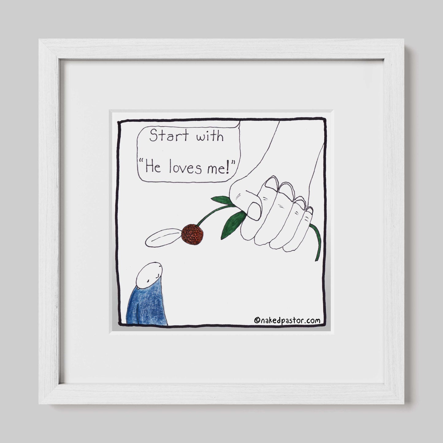 God's Daisy Print-Cartoons-nakedpastor