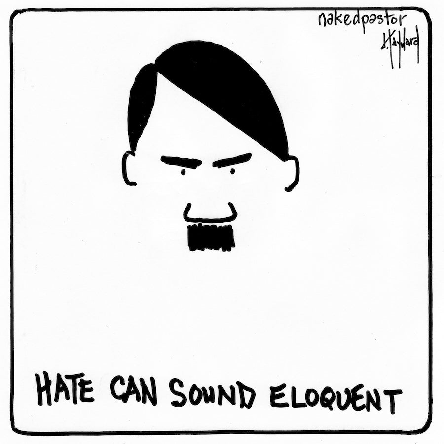 Hate Can Sound Eloquent Digital Cartoon-Cartoons-nakedpastor