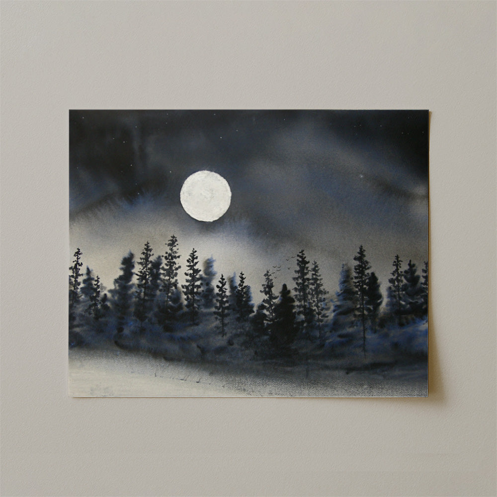 I Can Walk in Darkness Watercolor Print-Paintings-nakedpastor