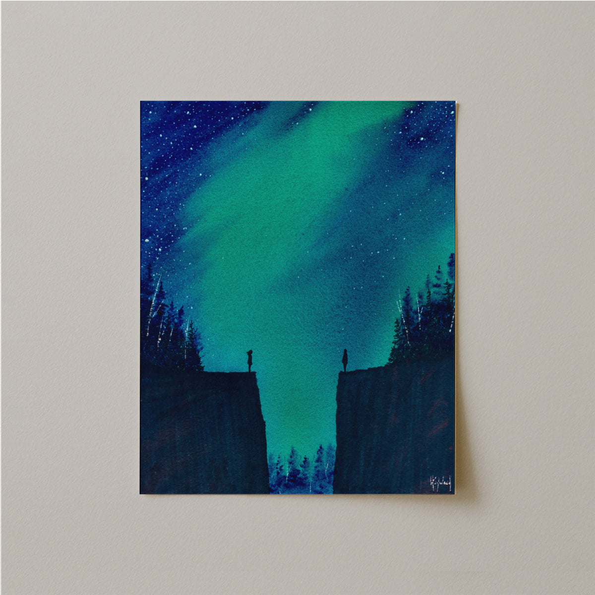 I Finally Met Me When I Finally Met You Watercolor Print-Paintings-nakedpastor