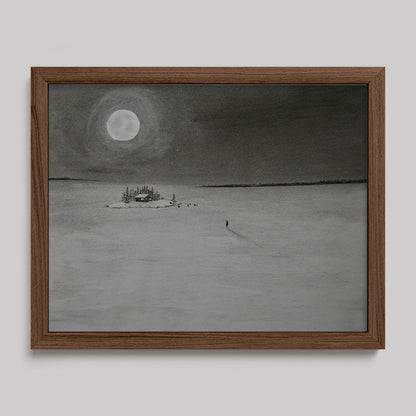 I Return To Love Charcoal Drawing Print