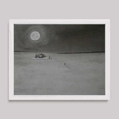 I Return To Love Charcoal Drawing Print
