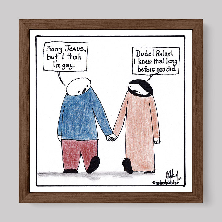 I Think I'm Gay Print-Cartoons-nakedpastor