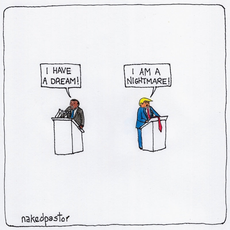 I Am A Nightmare Original Cartoon Drawing-Cartoons-nakedpastor