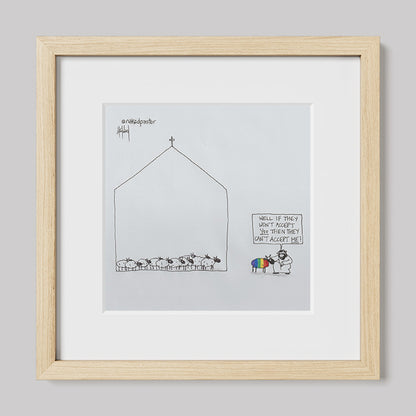 If They Won't Accept You Cartoon Print-Cartoons-nakedpastor