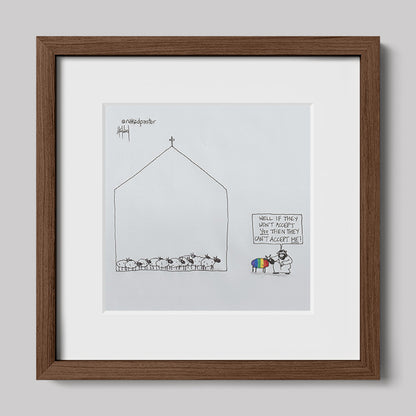 If They Won't Accept You Cartoon Print-Cartoons-nakedpastor