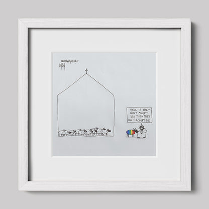 If They Won't Accept You Cartoon Print-Cartoons-nakedpastor