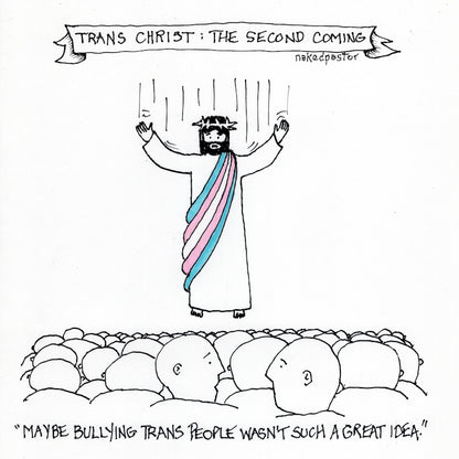 Trans Christ The Second Coming Original Cartoon Drawing-Cartoons-nakedpastor