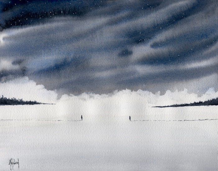 If There Was A Place We Could Meet Original Watercolour Painting-Painting-nakedpastor