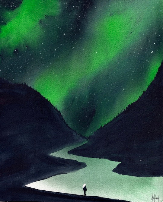 Timber Series: Invite Me Original Watercolor and Ink Painting