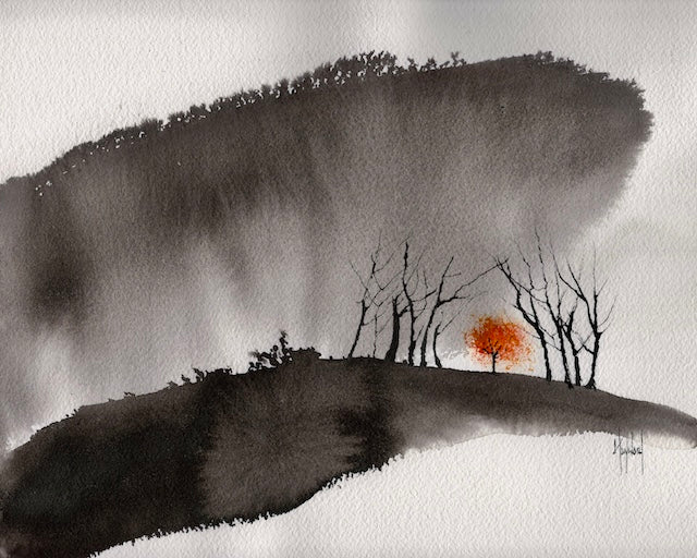 It's Not Safe to Talk Original Sumi Ink and Watercolour on Paper-Painting-nakedpastor