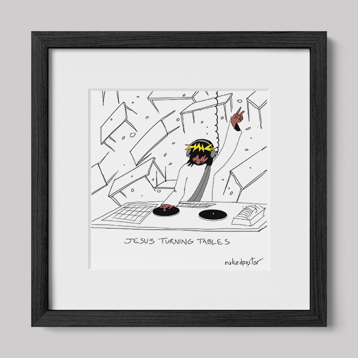 Jesus Turning Tables Print