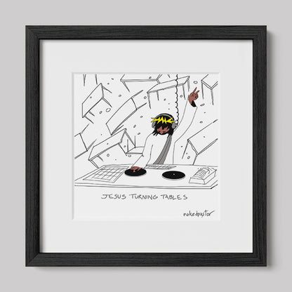 Jesus Turning Tables Print