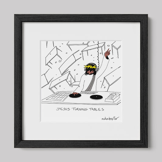 Jesus Turning Tables Print