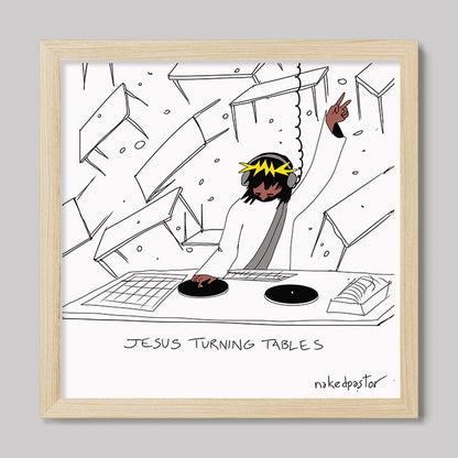 Jesus Turning Tables Print