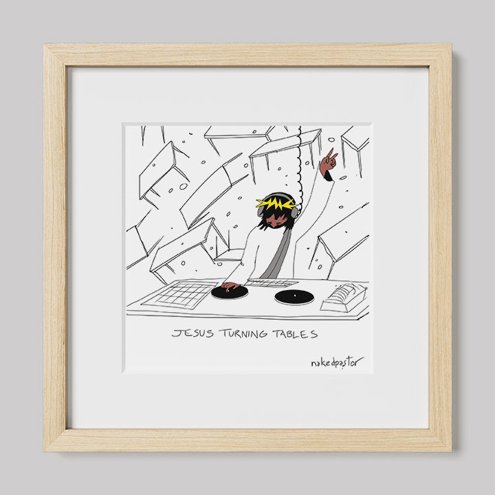 Jesus Turning Tables Print