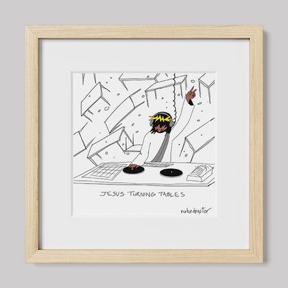 Jesus Turning Tables Print