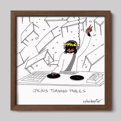 Jesus Turning Tables Print