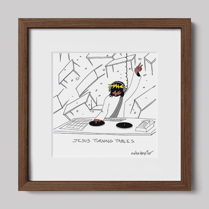 Jesus Turning Tables Print