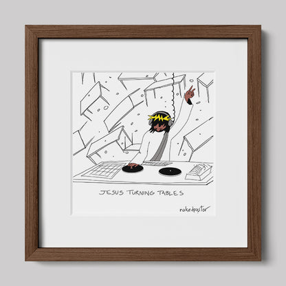 Jesus Turning Tables Print