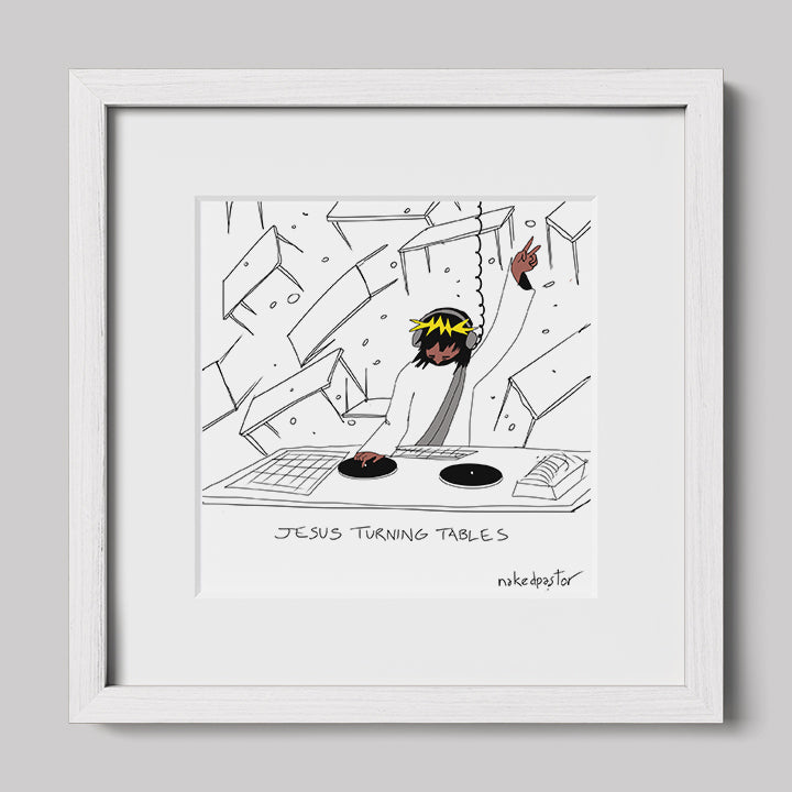 Jesus Turning Tables Print