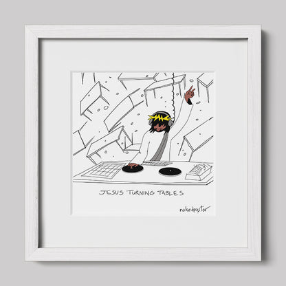 Jesus Turning Tables Print