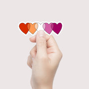 Hearts Lesbian Sticker-Stickers-nakedpastor
