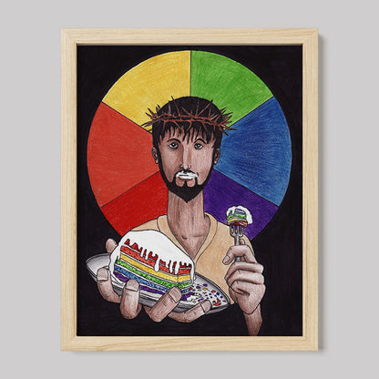 Let Them Eat Cake Jesus Print