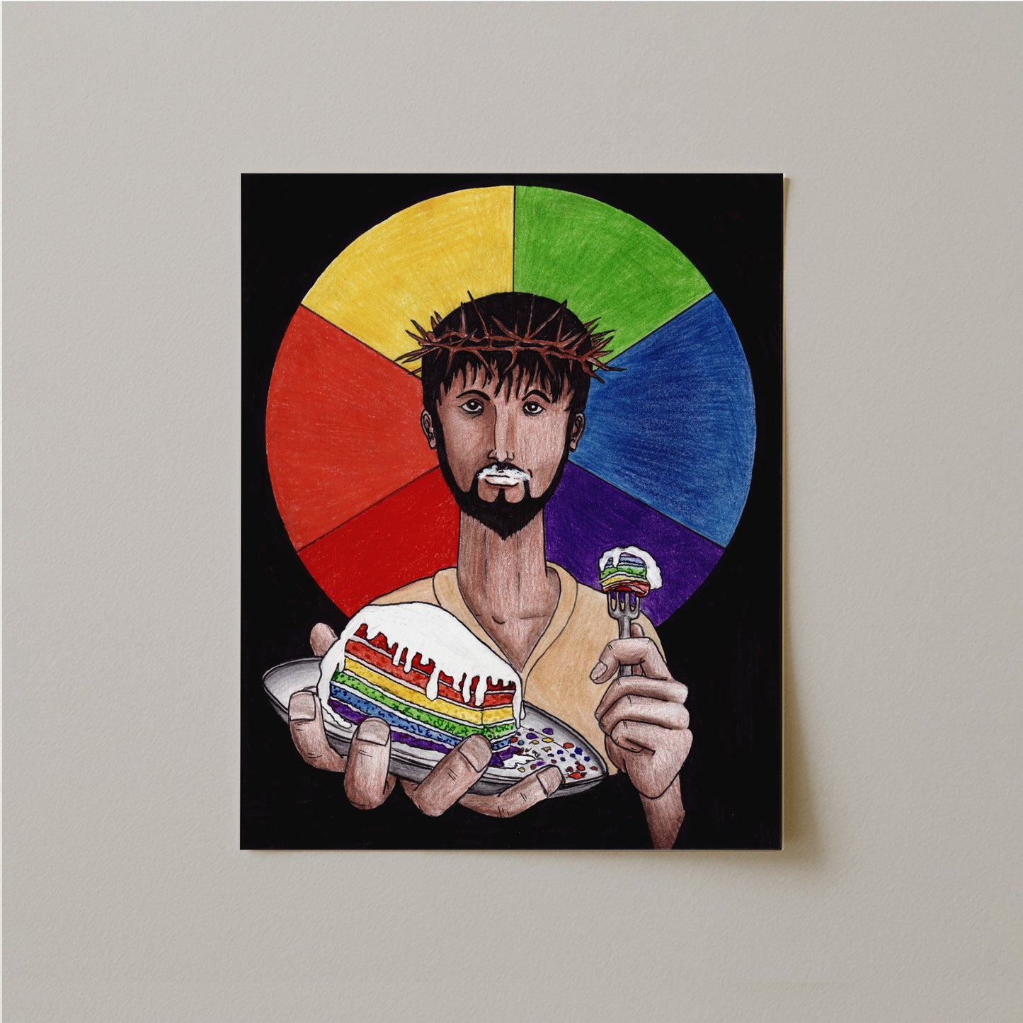 Let Them Eat Cake Jesus Print