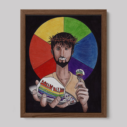 Let Them Eat Cake Jesus Print