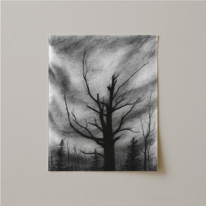 Here I Stand Charcoal Drawing Print-Drawings-nakedpastor