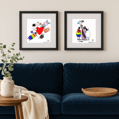 Love in Full Color Art Print Set-Cartoons-nakedpastor