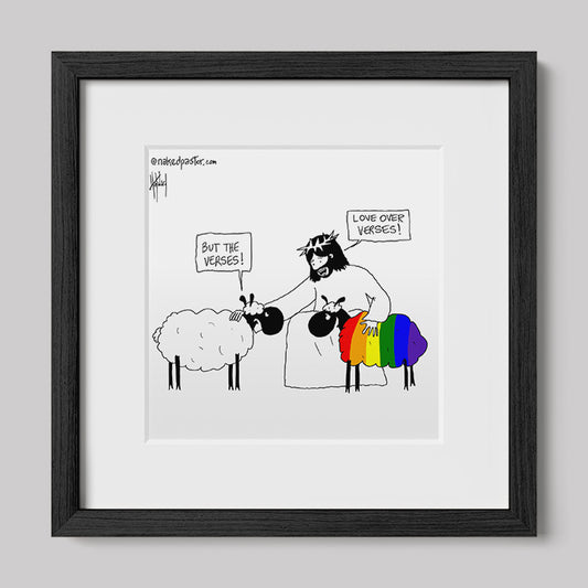 Love Over Verses Print-Cartoons-nakedpastor