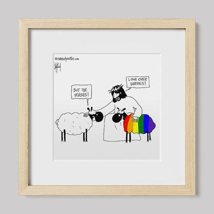 Love Over Verses Print-Cartoons-nakedpastor