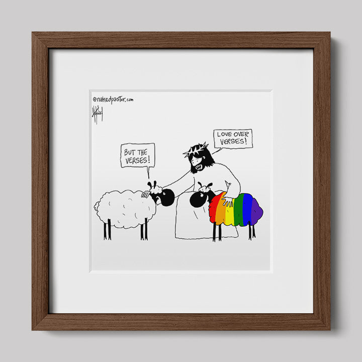 Love Over Verses Print-Cartoons-nakedpastor