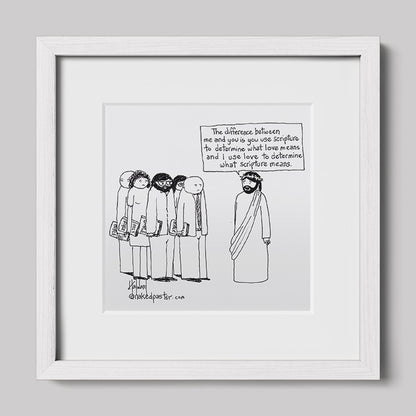Love Versus the Bible Print-Cartoons-nakedpastor
