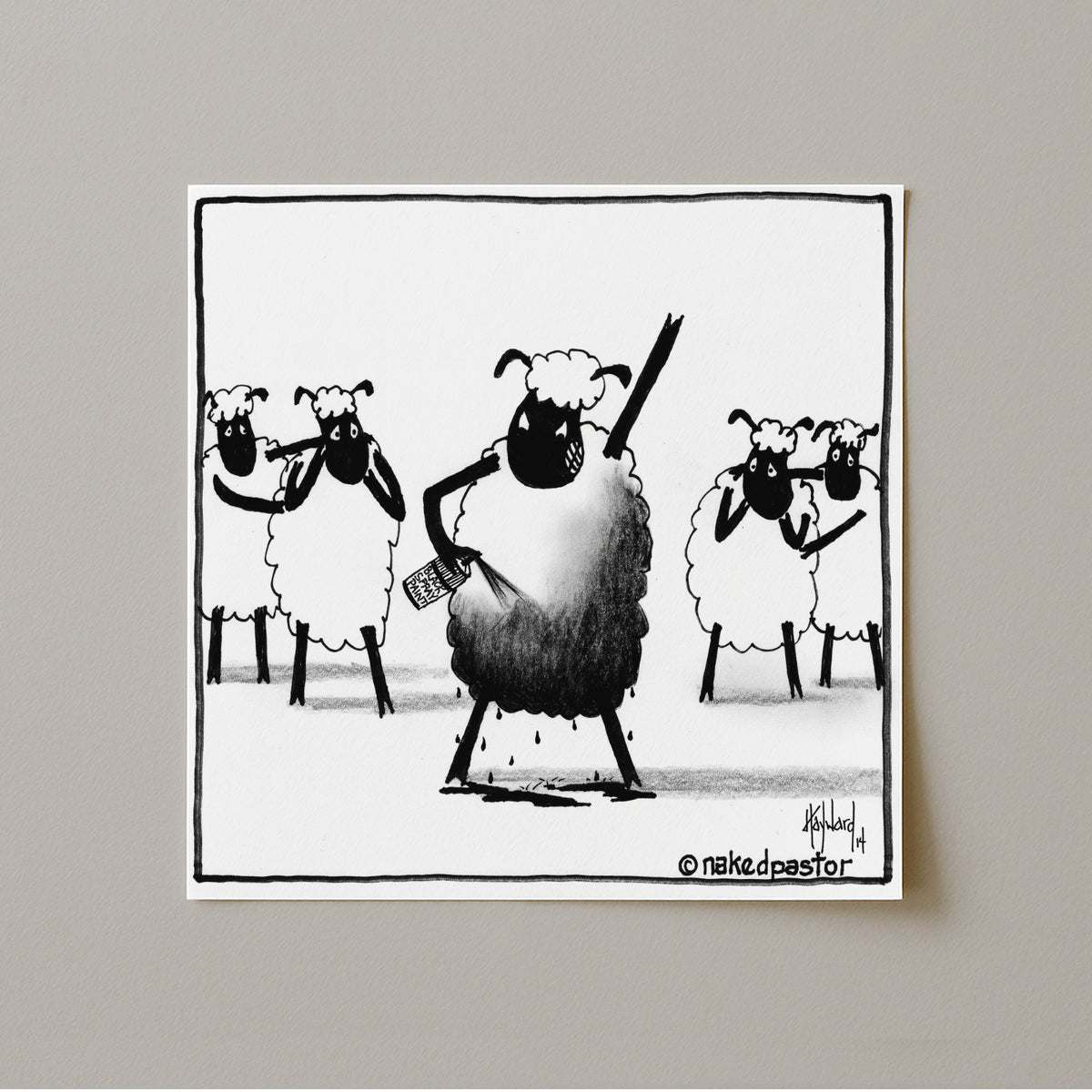 Make Yourself the Black Sheep Print-Cartoons-nakedpastor