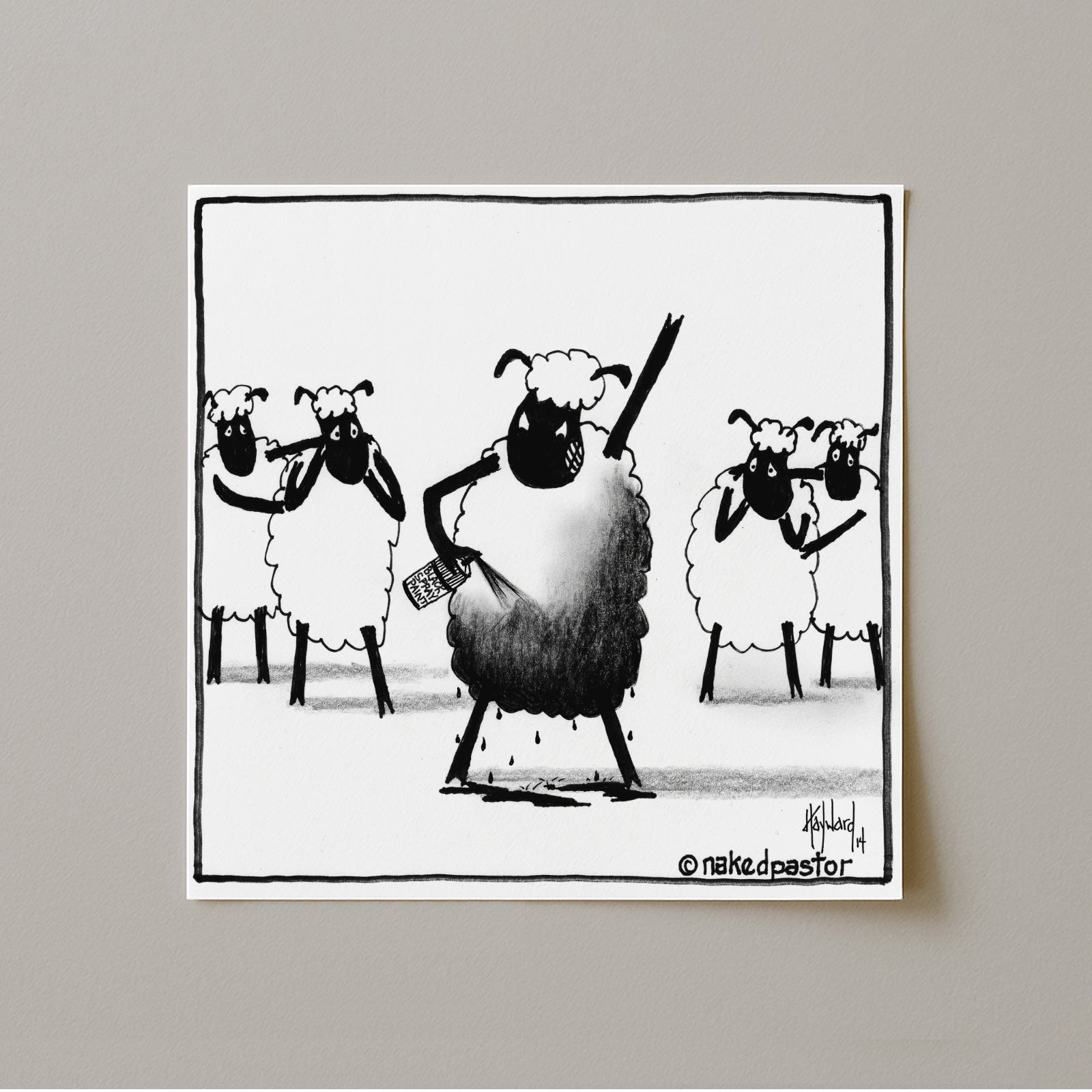 Make Yourself the Black Sheep Print-Cartoons-nakedpastor